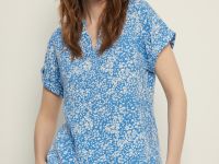 Блузка с коротким рукавом и принтом