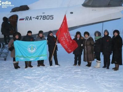Акция «Эстафета памяти» продолжается. Знамя Победы прибыло в Абыйский улус Якутии