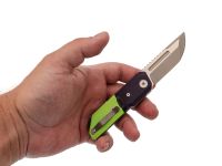 Складной нож Maxace Capsule-2, сталь 10CR15COMOV, рукоять G10, фиолетовый/зеленый