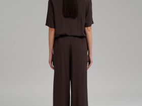 Брюки-палаццо с эластичным поясом