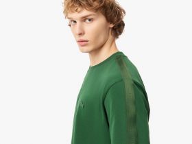 Мужская хлопковая футболка Lacoste стандартного кроя