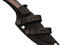 Нож Pocket Wolf Мини Тактик, сталь K340, рукоять G10/хаотичный карбон, черный