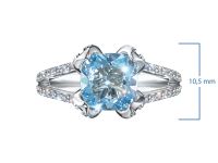 Кольцо из белого золота с топазом э4771кц03220407