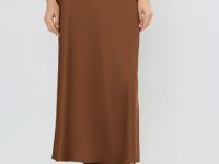 Сатиновая юбка А-силуэта, Оранжевый