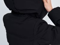 Пуховое полупальто с капюшоном