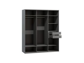 Шкаф-купе Беррингтон 3-177x210 Графитовый