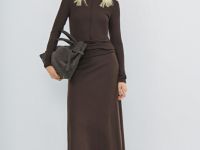 Лонгслив с шерстью, Коричневый