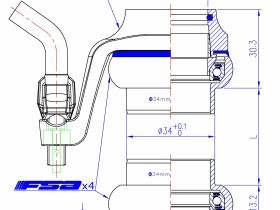 Рулевая колонка FSA Orbit X-CX 1-1/8" AHEADSET велокросс gnn (черный)