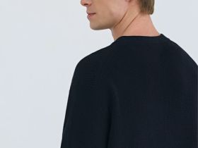 Джемпер из текстурной пряжи, Синий