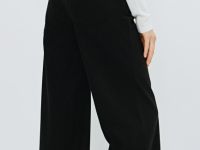 Прямые брюки из вельвета, Черный