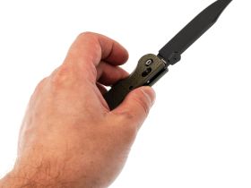 Складной нож Daggerr Pike Olive BW DL, сталь 8Cr14MoV, рукоять термопластик FRN, оливковый