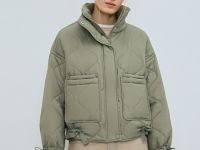 Утеплённая короткая куртка, Желтый