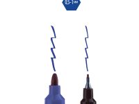 Маркер перманентный двухсторонний Berlingo "Multiline PE55" 0,5-1 мм, пулевидный, синий