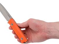 Нож с фиксированным клинком LionSteel Bushcraft-R, сталь Uddeholm Sleipner, рукоять G10, оранжевый