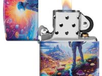 Зажигалка ZIPPO Mushroom Forest Design с покрытием 540 Matte, латунь/сталь, разноцветная, матовая, 38x13x57 мм