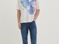 Футболка прямого силуэта с принтом