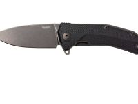 Нож складной LionSteel KUR BBK G10 Black Flipper, сталь Stonewashed & PVD-Coated Uddeholm Sleipner®, стеклотекстолит, чёрный