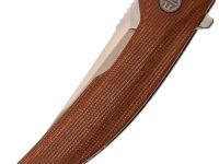 Складной нож Petrified Fish DeepSea PFP05BRMS, сталь K110, рукоять Micarta Brown