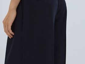 Широкие брюки со стрелками, Синий