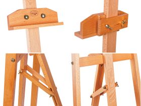 Мольберт Гамма Лира "Студио-01С", бук, с ручным подъемом