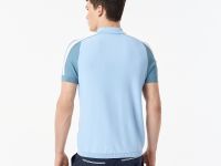 Мужское трикотажное поло Lacoste из вискозы на молнии