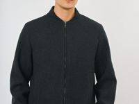 Утеплённый бомбер, Серый