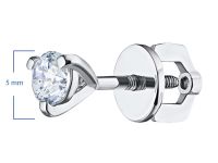 Пусеты из белого золота э4712пс04203101