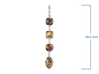 Серьги из серебра с раухтопазами и топазами э0626сг01260370