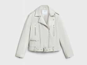 Куртка-косуха из искусственной кожи, Бежевый