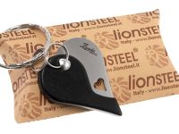 Нож-брелок складной сердце LionSteel LB EB - LionBeat Ebony, сталь 440, рукоять африканское дерево