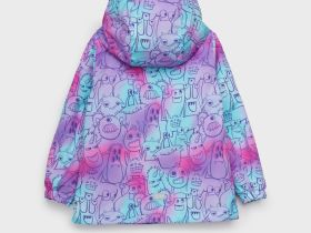 Куртка текстильная с полиуретановым покрытием для девочек (ветровка)