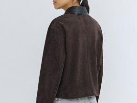 Куртка из искусственной замши, Коричневый