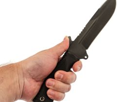 Нож выживания Тайфун, сталь У8, тактический нож, рукоять эластрон