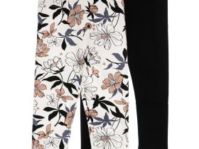 Брюки трикотажные для девочек (легинсы укороченные), 2 пары в комплекте