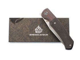 Складной нож QSP Gannet, сталь 154CM, рукоять микарта, вставка карбон