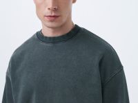 Свитшот с эффектом стирки, Зеленый