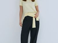 Джемпер с коротким рукавом, Желтый