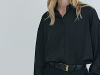 Блузка из сатина, Черный