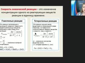 Международный вебинар "Скорость химической реакции. Химическое равновесие"
