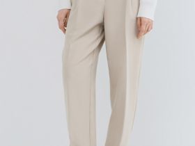 Брюки с ремнём, Бежевый