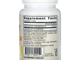 Jarrow Formulas, МК-7, 90 мкг, 90 мягких таблеток