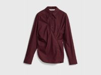 Асимметричная рубашка из хлопка, Фиолетовый