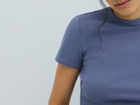 Футболка в рубчик, Синий