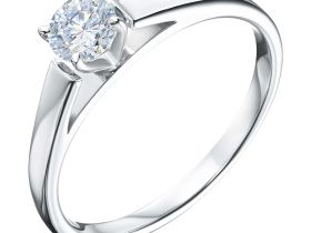 Помолвочное кольцо из белого золота э4712кц10210204