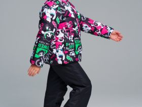 Куртка текстильная с полиуретановым покрытием для девочек