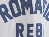 Футболка с контрастной горловиной и принтом, Белый