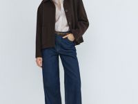 Куртка из пальтовой ткани, Коричневый