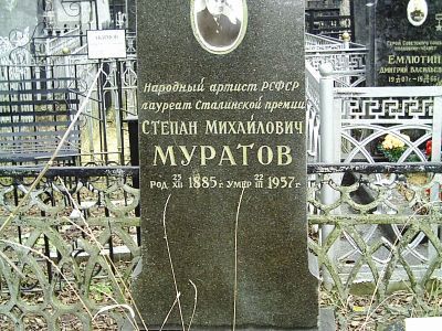 Могила Муратова Степана Михайловича, народного артиста РСФСР