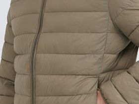 Утеплённая лёгкая куртка с воротником-стойкой, Бежевый