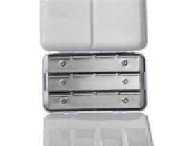 Пенал для акварели "Белые ночи" на 12 кювет с палитрой, металл, светло-голубой